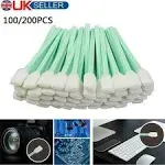 Chinco 200 Pieces Foam Cleaning Swab Sticks Foam Tip Cleaning Swabs Sponge Stick for Inkjet Printer, Print Head, Camera, Optical Lens, Optical