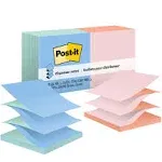 Post-it Dispenser Notes Original Pop-Up Refill in Alternating Beachside Cafe Colors, Value Pack, 3 x 3, 100 Notes/Pad, 12 Pads/Pack