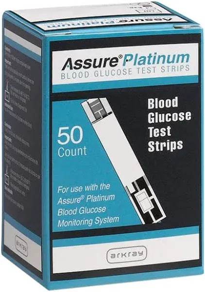 Assure Platinum Blood Glucose Diabetic Test Strips 50 Ct | 500050