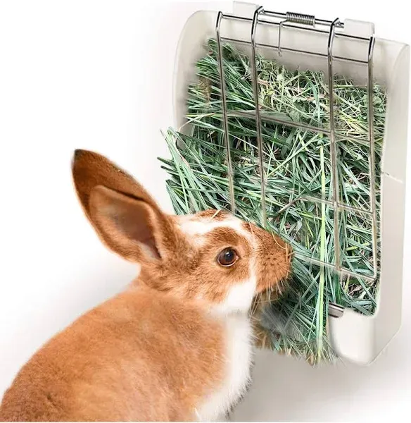 SunGrow Rabbit, Bunny & Guinea Pig Hay Feeder Rack Food Dispenser