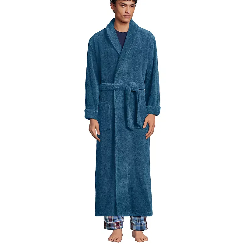 Lands' End Men's Full Length Turkish Terry Robe