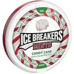 Ice Breakers Holiday Mints, Candy Cane Flavor, Sugar Free, 1.5 Ounce Container (Count of 8)