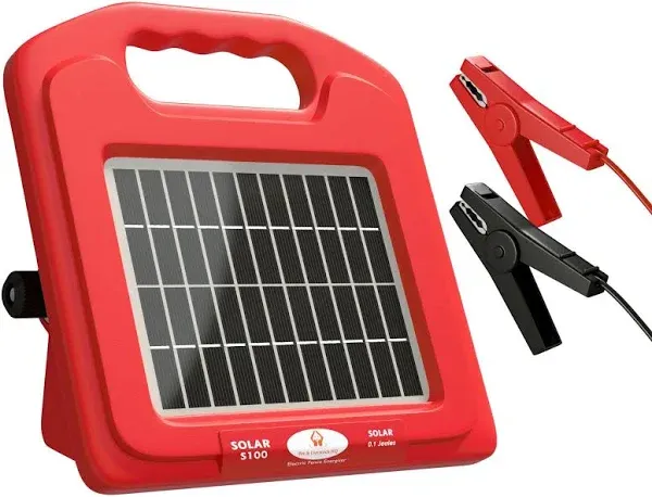 Solar Electric Fence Charger 5 Mile Solar Powered Energizer for Livestock SEALED