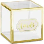 Gold Frame Collapsible Acrylic Card Box Kate Aspen