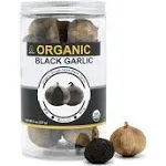 USDA Organic Black Garlic 227g Whole Garlic Bulbs in Jar 8oz for Cooking