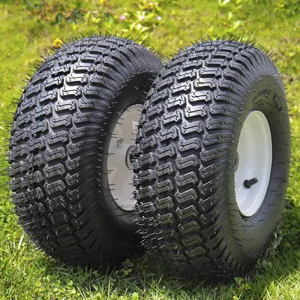 Set of 2; 15 x 6.00-6 Kenda K505 Turf Tire Go-Kart, Lawn Mower, Garden Tractor