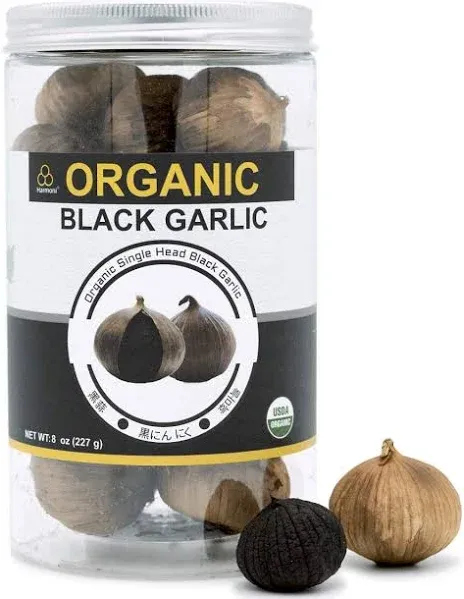 USDA Organic Black Garlic 453g Black Pearl Garlic Jar 1lb 100% Whole Black Garlic