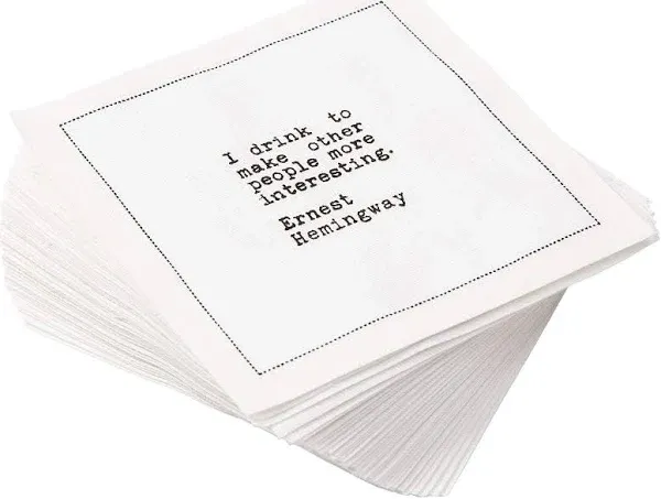 Five Star Napkins Quotes White Cotton Cocktail Napkins