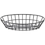 G.E.T. 4-30188 12" x 8.25" Oval Basket, 2" Clipper Mill, Iron Powder Coated