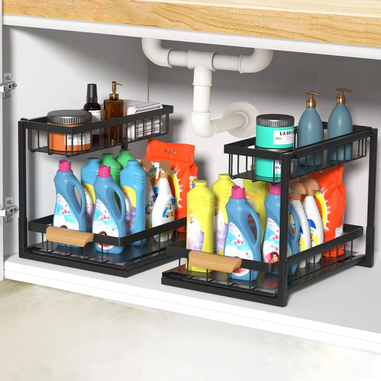 Zyerch 2 Pack Under Sink Organizer