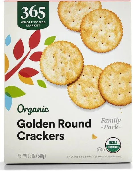 365 by Whole Foods Market, Organic Golden Round Crackers, 12 Ounce