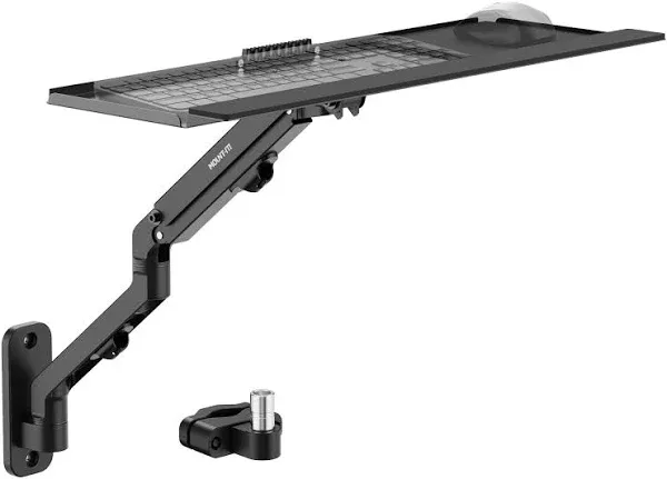 Mount-It! Keyboard Mount for Wall or Pole Mounting, Keyboard and Mouse Stand, Tr