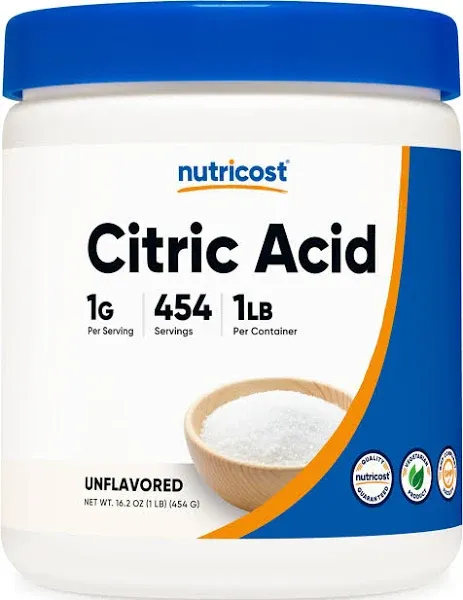 Nutricost Citric Acid Powder (5LB) - Non-GMO, Gluten Free