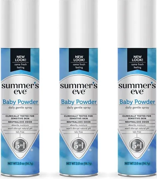 Summer's Eve Deodorant Spray Baby Powder