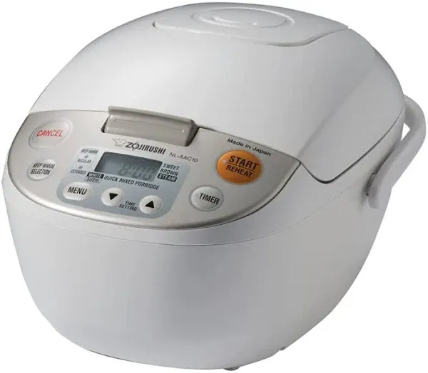 Zojirushi Micom Rice Cooker and Warmer with BPA-Free Plastic Made Compact Rice Container Bundle with Inomata Rice Washing Bowl and Draine (3 Items)