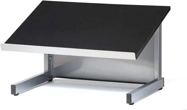 Audio-Visual Direct Tabletop Lectern, Silver/Black