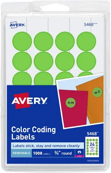 Avery Removable Color- Coding Labels