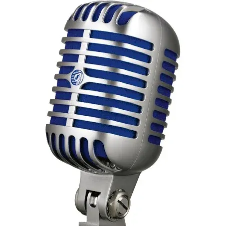 Shure Deluxe Supercardioid Vocal Chrome-Plated Vibrant Blue Foam Microphone