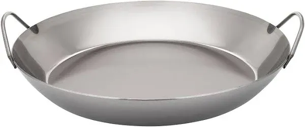 Matfer Bourgeat 062052 Black Steel Paella Pan, 15-3/4 in. Diameter