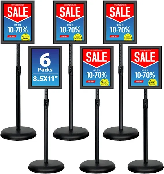 VAIigo 6Packs Floor Standing Sign Holder Stands