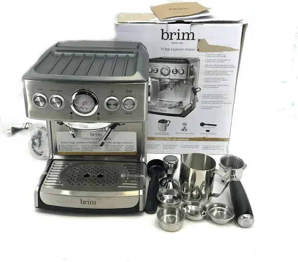 Brim 19 Bar Espresso Machine, Fast Heating Cappuccino Maker