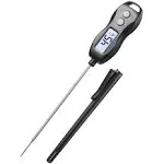 Digital Meat Thermometer Backlight,Waterproof Instant Read Food Thermometer for Cooking and Grilling for BBQ Grill Liquids Beef Turkey (Black)