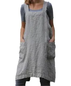 Women's Cross Back Apron with Pockets