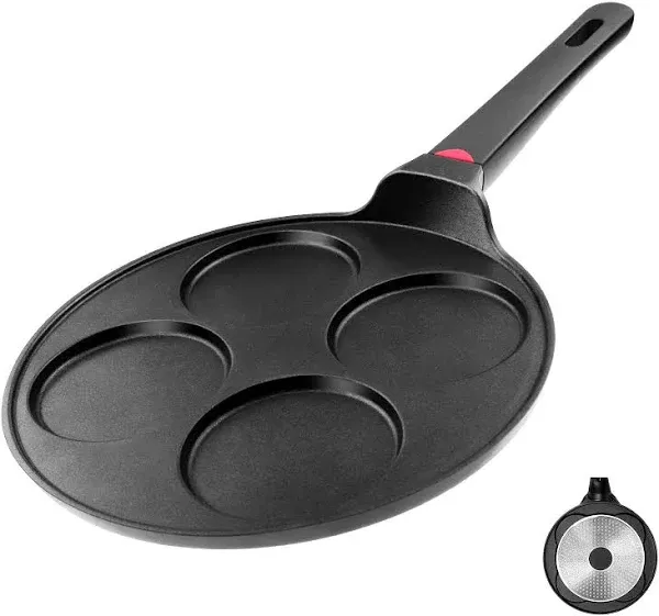 CAINFY Pancake Pan Maker Nonstick Induction Compatible 10.5 Inch Mini Non Sti...