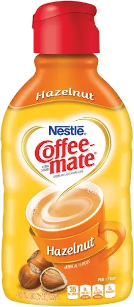 Coffee mate Hazelnut Liquid Coffee Creamer - 64 Fl. Oz.