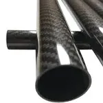 (1) KARBXON - Carbon Fiber Tube - Black - 25mm X 23mm X 1000mm - Hollow Carbon Fiber rods - Glossy Carbon Tubes - Pure Carbon Fibre Tubes - Lightweight High Strength Carbon Fiber Shaft