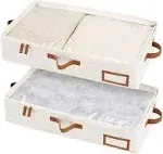 Underbed Storage Box, under Bed Clothes Organizer with Sturdy Structure and Ultr