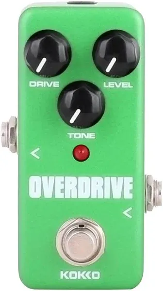 Guitar Mini Effects Pedal Over Drive - Warm and Natural Tube Overdrive Effect Sound Processor Portable Accessory for Guitar and Bass, Exclude Power Adapter Green - FOD3