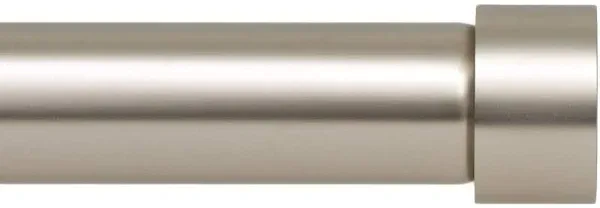 Drapery Window Curtain Rod End Cap Style Design 1 Inch Pole. 72 To 144” Nickel