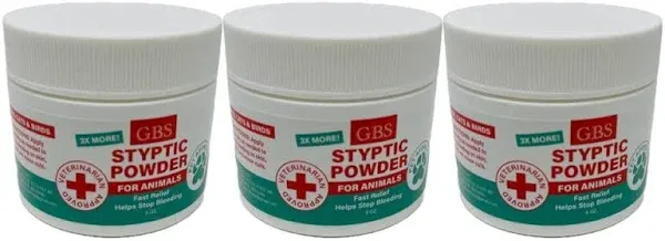 G.B.S 5 oz Quick Stop Styptic Powder for Animals Dogs with Sealed Top + Scoop, Cats & Birds Cutting Nails - Stop Bleeding Styptic Clotting Blood Powder – Easy to Apply