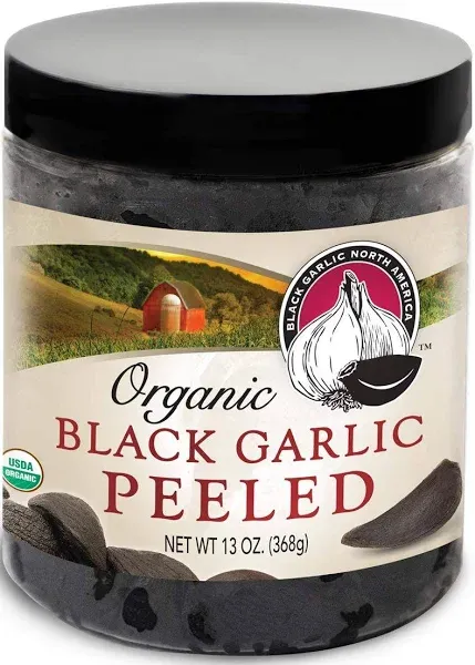 Organic Peeled Black Garlic Cloves - 13oz - Kosher Certified