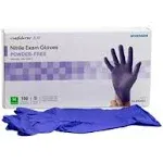 McKesson Confiderm 3.0 Exam Glove Medium Nitrile Standard Cuff Length Textured Fingertips Blue , 14-6N34EC - Box of 100