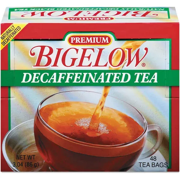 Bigelow 48 Count Premium Decaffeinated Blend Black Tea (Case of 6), Total 288 Tea Bags, Contains Individually Wrapped Tea Bags, Decaf Tea