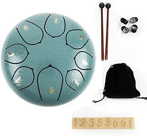 Steel Tongue Drum 6inch Tongue Drum for Kids Preschool Activities Drum Instru...