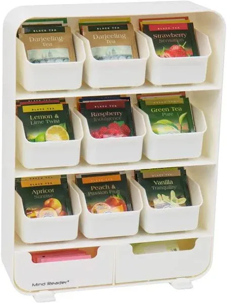 Mind Reader Baggy Nine-Drawer Tea Bag and Accessory Holder