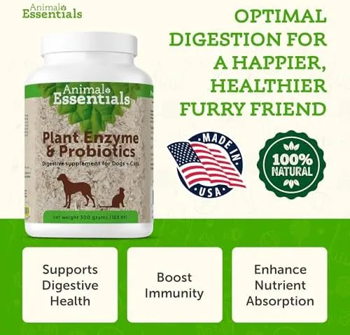 Plant Enzyme &amp; Probiotics for Dogs + Cats, 10.6 oz (300 g)