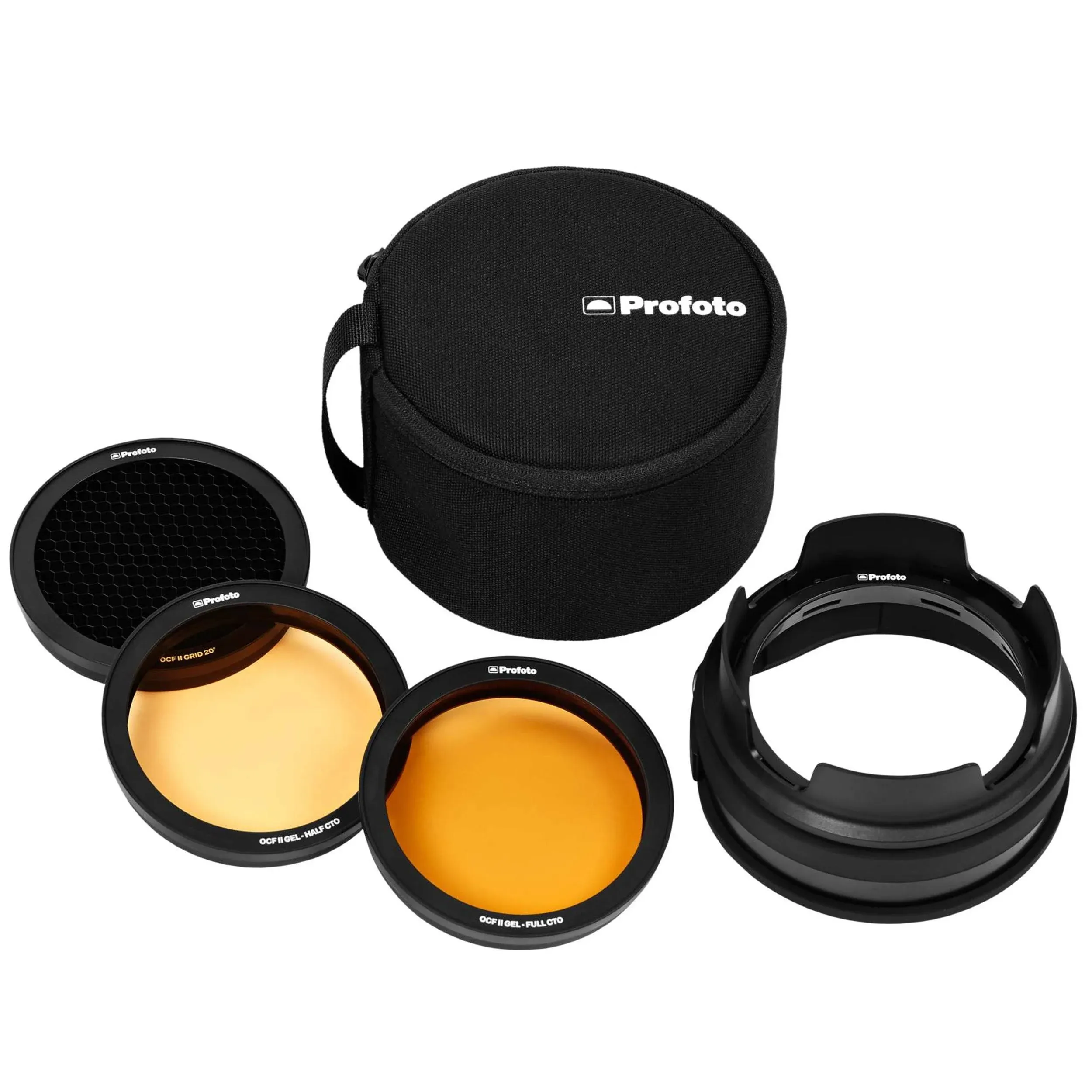 Profoto OCF II Grid and Gel Kit Light Modifier for Profoto Flashes with LED Modeling Lights, Includes OCF II Grid and Gel Holder, OCF II Grid 20-Degree, OCF II-Half CTO, and OCF II-Full CTO Gels