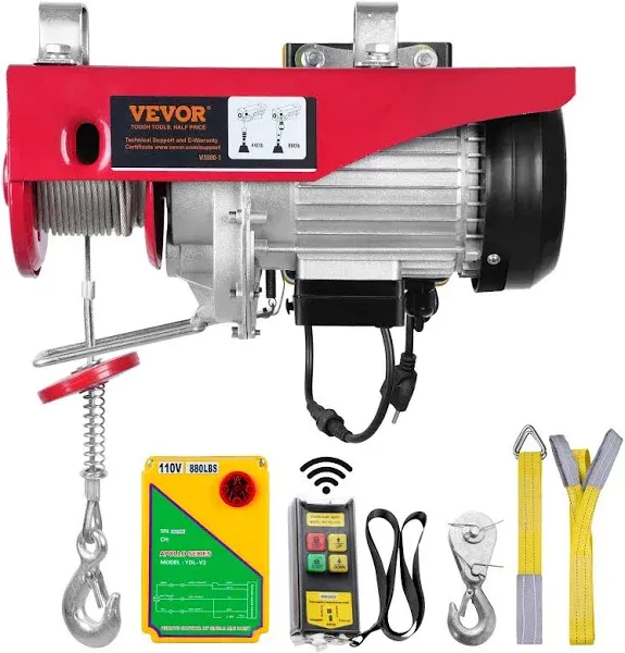 VEVOR 880lbs Wireless Remote Control Electric Hoist ,Electric Hoist with Remote 