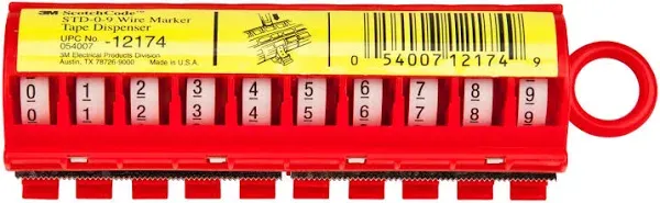 3M ScotchCode Wire Marker Tape Dispenser