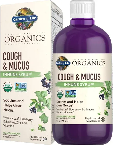 Garden of Life Mykind Organics Cough & Mucus Immune Syrup 5 fl oz