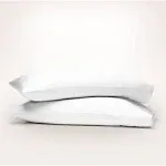 Purity Home 300 Thread Count Organic Cotton Percale Pillowcases, Standard, White, Size: Standard Pillowcases