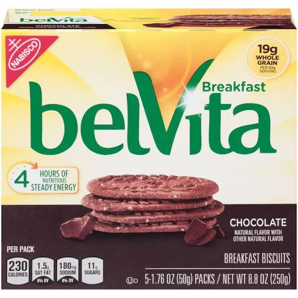 (6 Boxes) Chocolate Breakfast Biscuits, 5 Packs (4 Biscuits Per Pack)