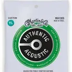 Martin Authentic Silked MA130S Silk & Steel Acoustic Guitar Strings, Custom