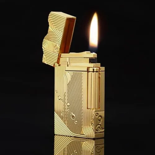 YUSUD Unique Fancy Lighter, Vintage Trench Lighter, One Piece Sanji Lighter, Brass Pipe Lighters Fluid Refill, Antique Copper Lighter, Cool Lighters for Men Dad (Fuel Not Included)