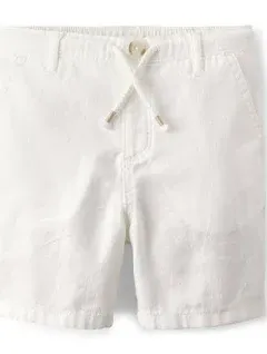 Gymboree Boys&#039; White Linen Shorts Drawstring Pockets NWT