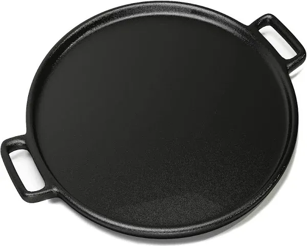 Home-Complete 14&#034; Cast Iron Pizza Pan, Skillet Kitchen Cookware Sturdy &amp; Durable